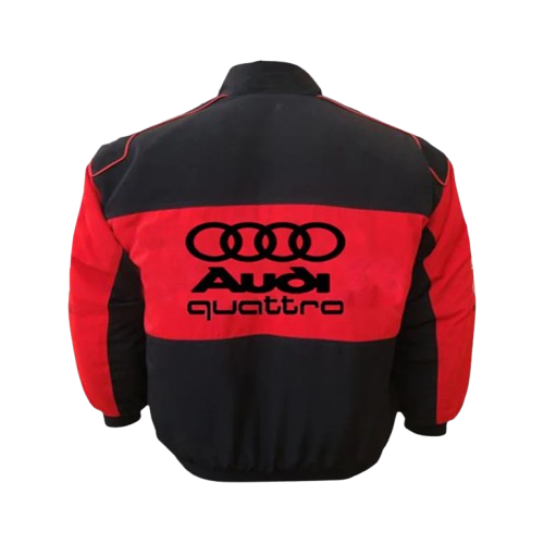 Audi Racing Jacket Black and Red Motorsport Style