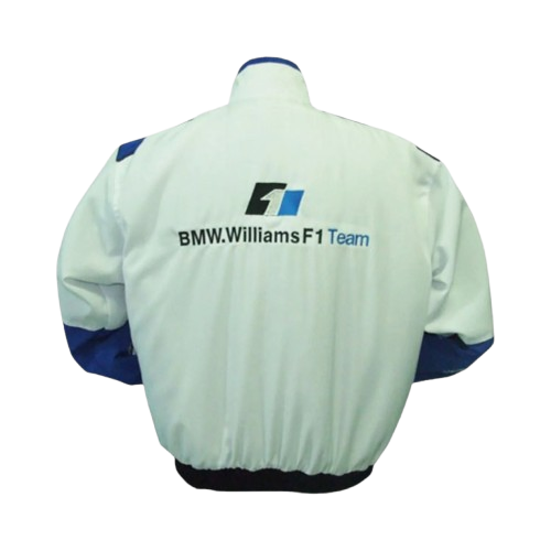 BMW RBS F1 Racing Jacket White and Royal Blue Motorsport Style