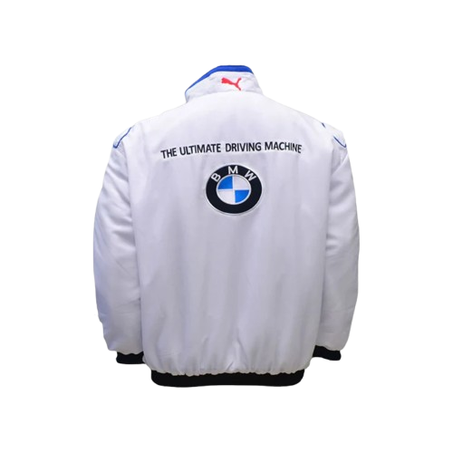 BMW Racing Jacket White Blue Motorsport Style Edition