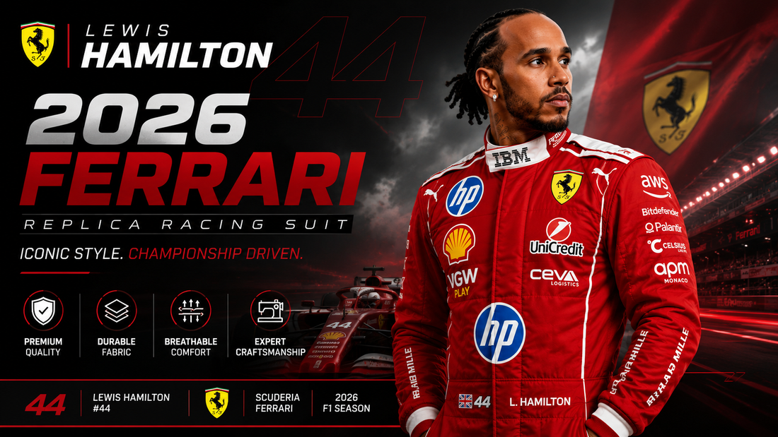 Lewis Hamilton 2026 Ferrari Replica Racing Suit by Sadi Wears