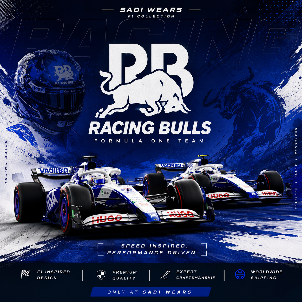 Visa Cash App Racing Bulls Formula 1 Collection Banner by Sadi Wears