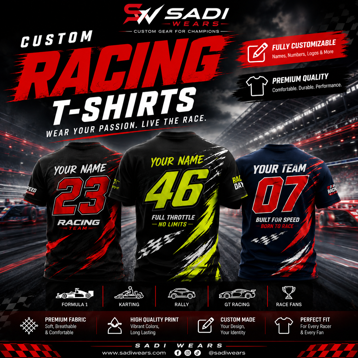 Custom Rally Racing t.shirts