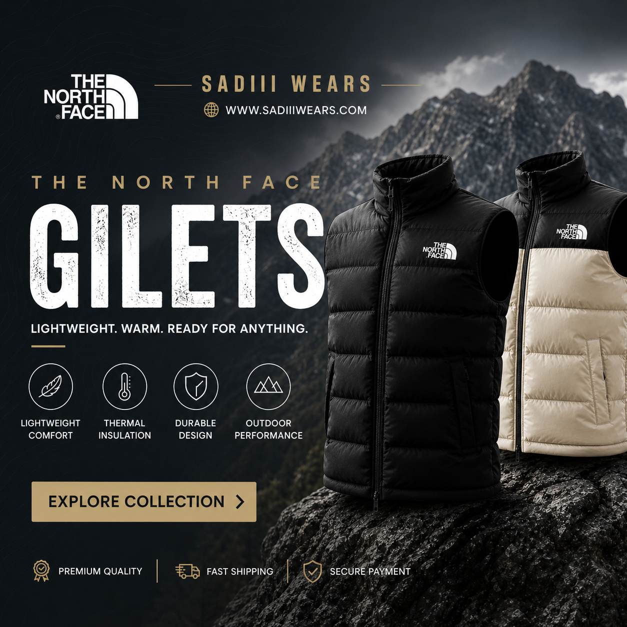 North Face Gilets