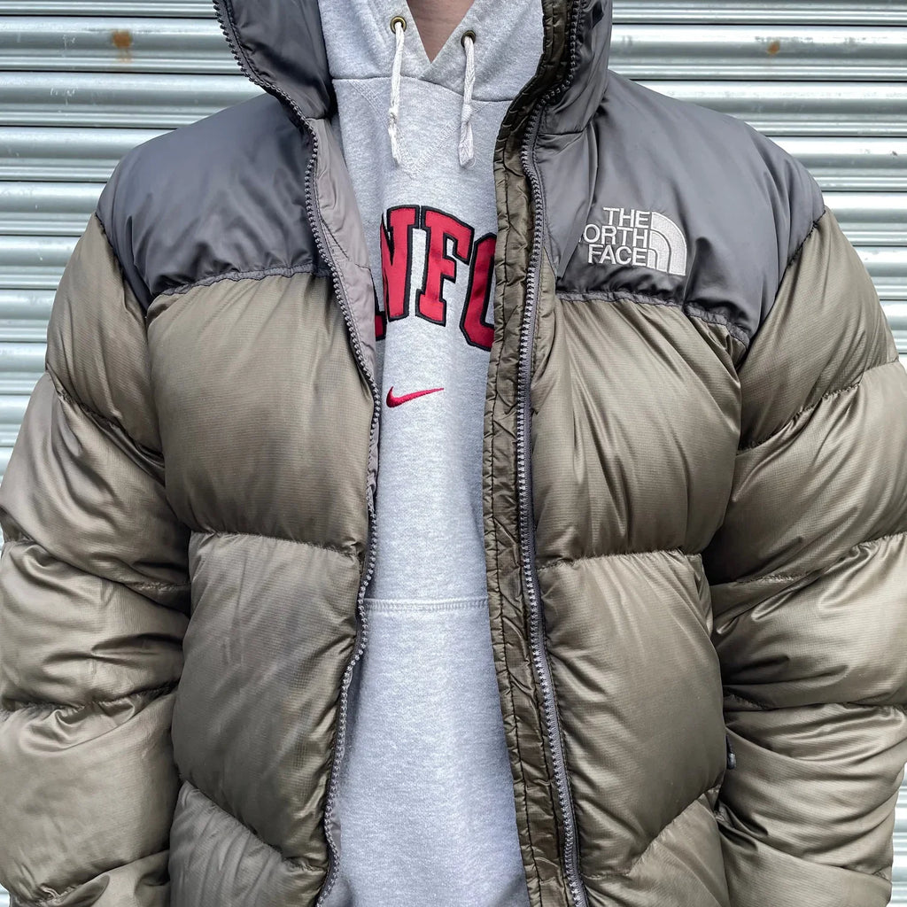 The North Face Khaki Green Puffer Jacket