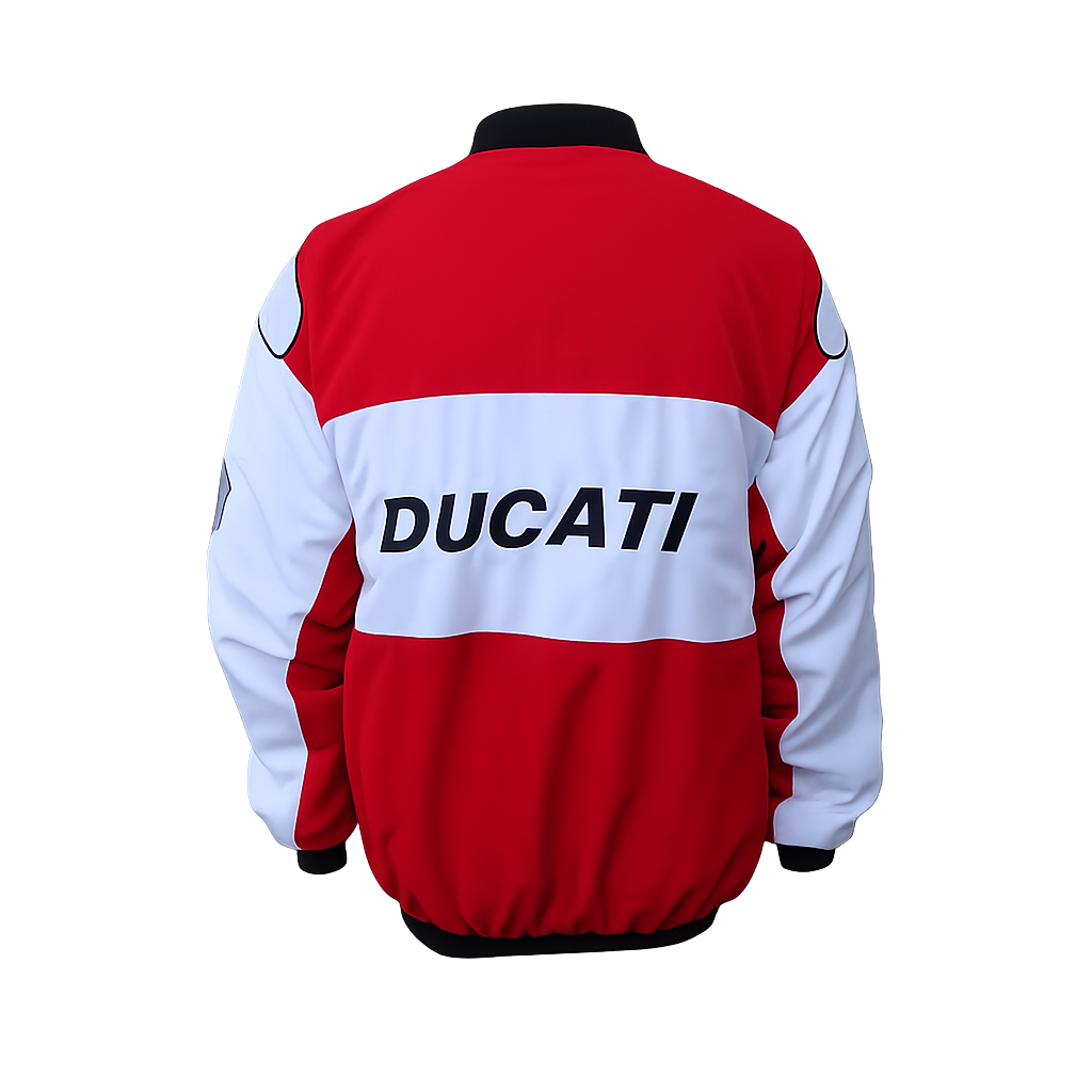 Ducati Corse F1 Inspired Jacket Red White Racing Style