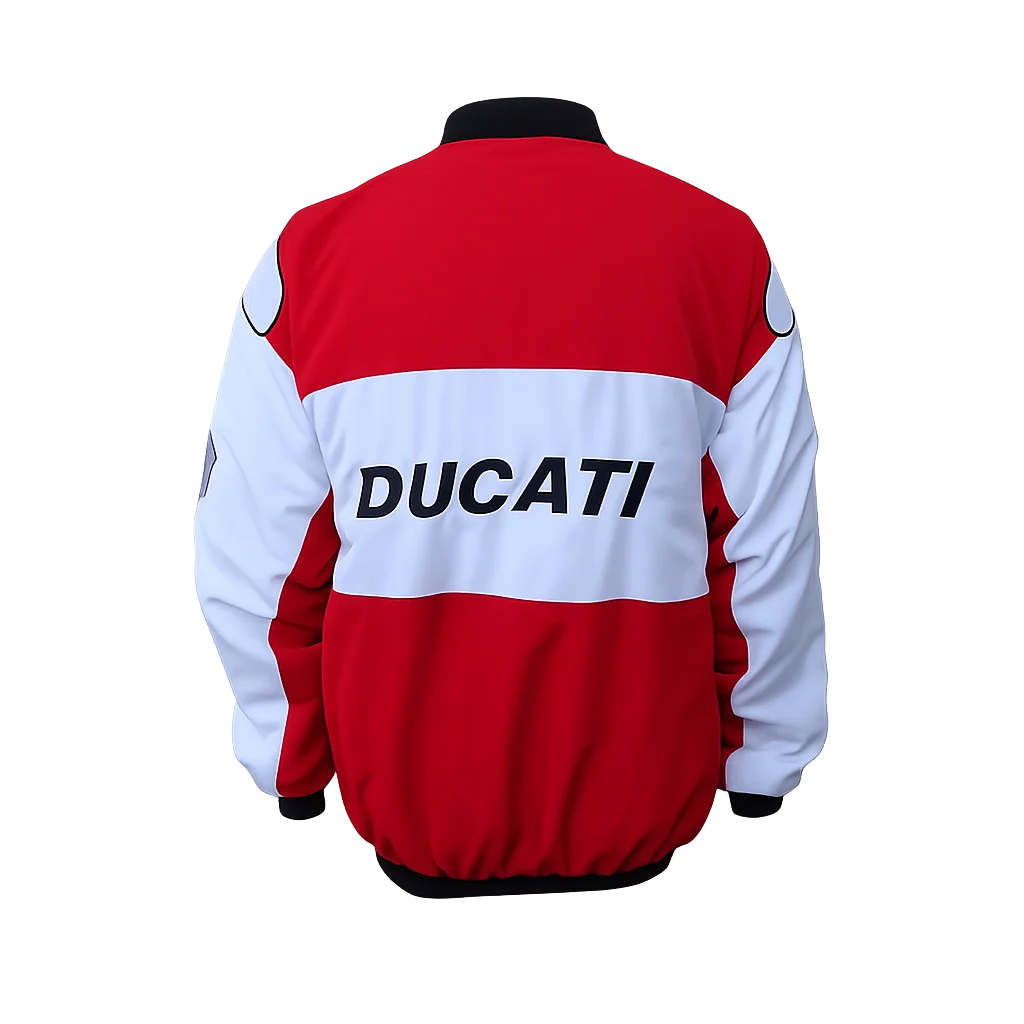 Ducati Corse F1 Inspired Jacket Red White Racing Style