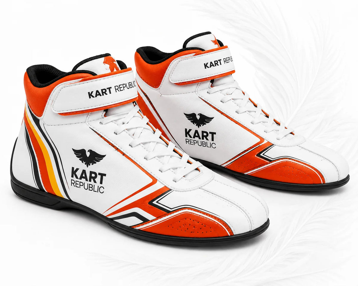 Kart Republic Orange & White Racing shoes