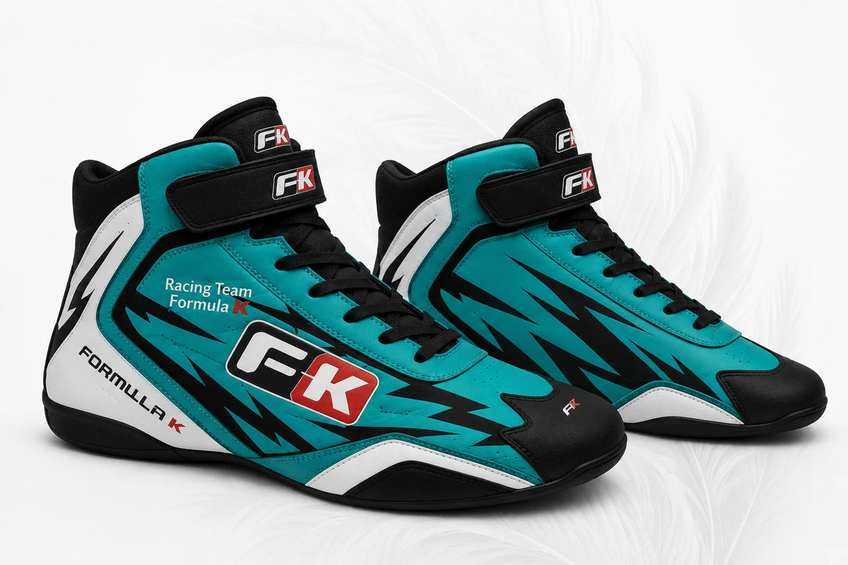 FK Formula K Teal Kart Racing Shoes