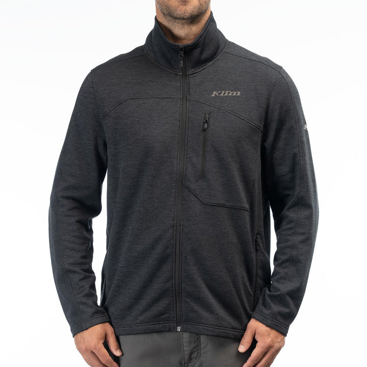 Black Echo Wool Fleece Jacket