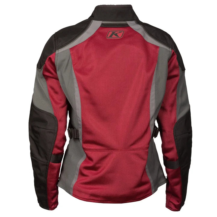 Avalon Jacket Malbec Red Castlerock Gray back view