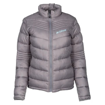 Flux Jacket in Castlerock Crystal Blue gray quilted front view