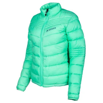 Flux Jacket in Wintermint Petrol green quilted view