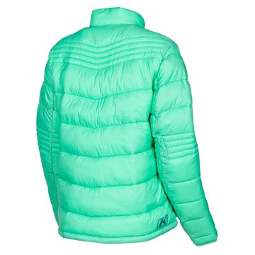 Flux Jacket in Wintermint Petrol green quilted view