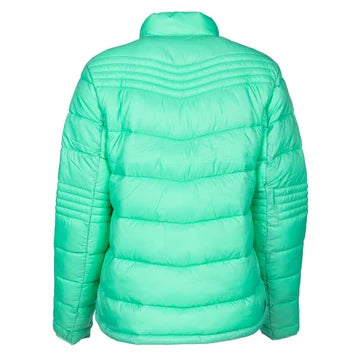 Flux Jacket in Wintermint Petrol green quilted view