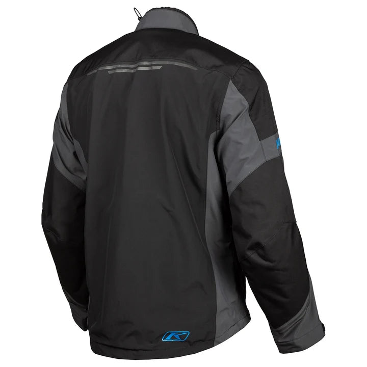 Traverse GTX Jacket black and Kinetik Blue back view