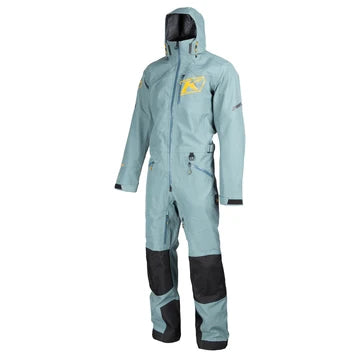 Goblin Blue and Sunrise KLIM Ripsa Vapor one-piece front view