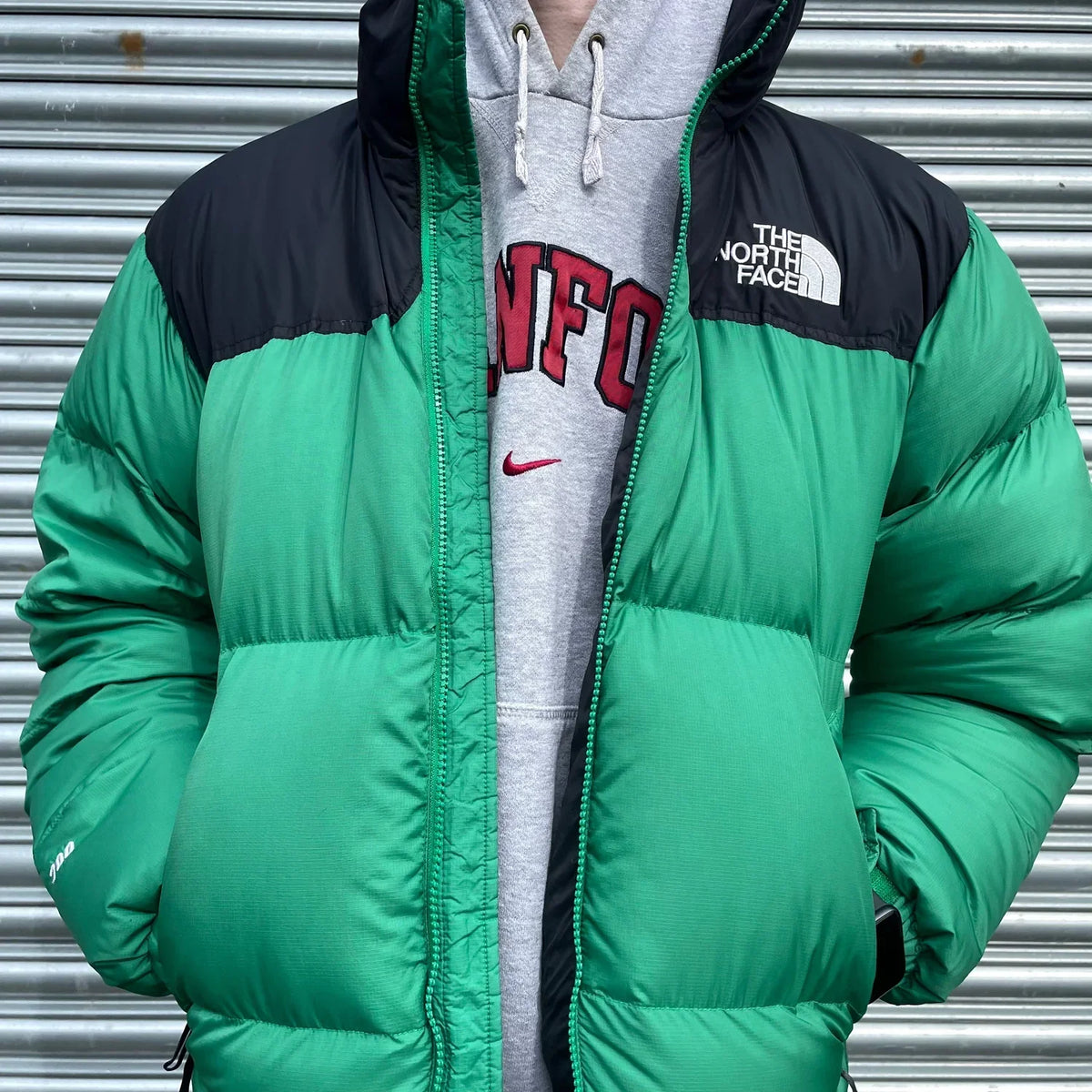 The North Face Light Green Puffer Jacket