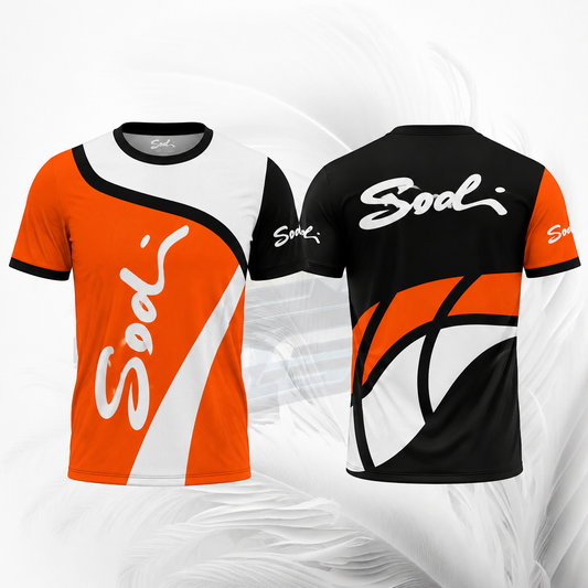 Sodi Orange Black Racing T-Shirt
