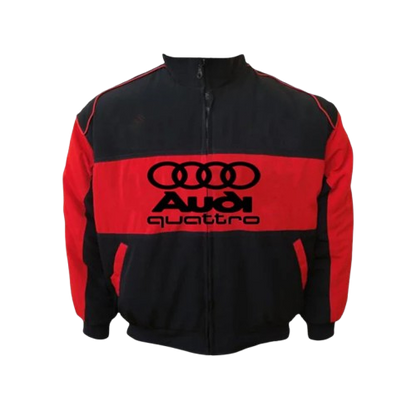 Audi Racing Jacket Black and Red Motorsport Style