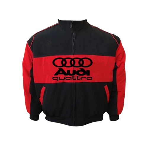Audi Racing Jacket Black and Red Motorsport Style