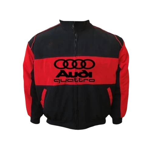 Audi Racing Jacket Black and Red Motorsport Style