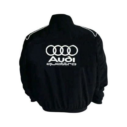 Audi Quattro Racing Jacket Black Motorsport Style