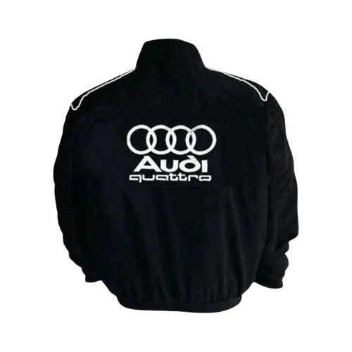 Audi Quattro Racing Jacket Black Motorsport Style