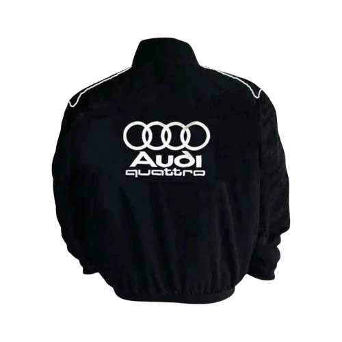 Audi Quattro Racing Jacket Black Motorsport Style