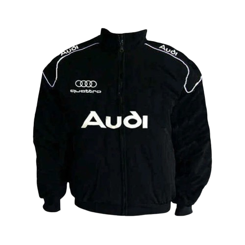Audi Quattro Racing Jacket Black Motorsport Style