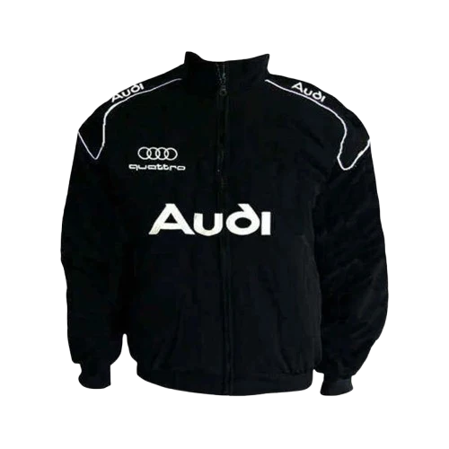 Audi Quattro Racing Jacket Black Motorsport Style
