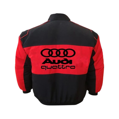 Audi Racing Jacket Black and Red Motorsport Style