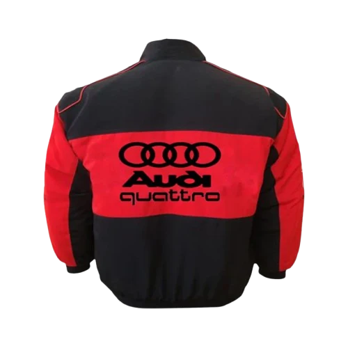 Audi Racing Jacket Black and Red Motorsport Style