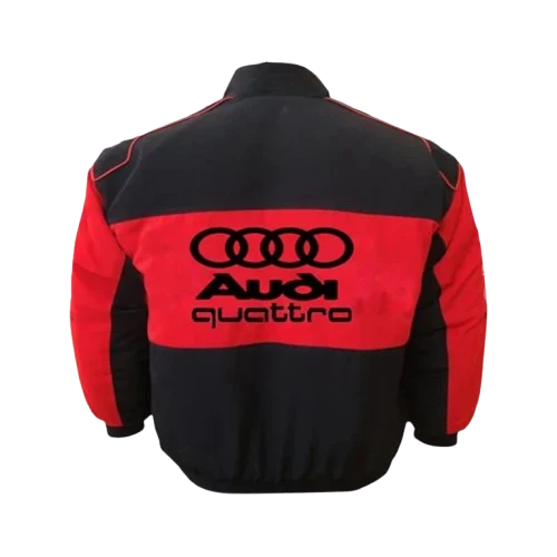 Audi Racing Jacket Black and Red Motorsport Style