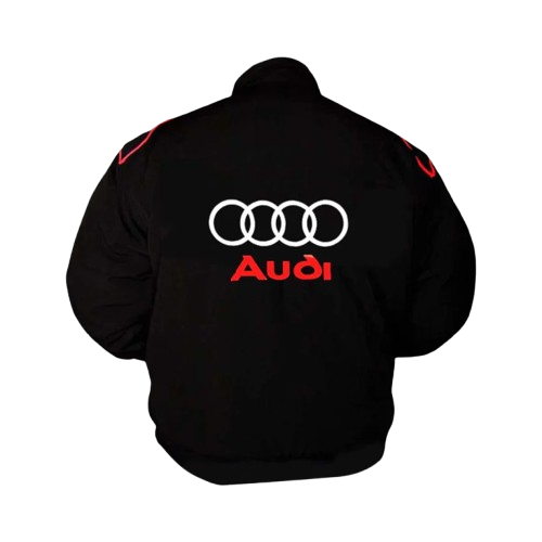 Audi Sport Racing Jacket Black and Royal Blue Motorsport Style Edition