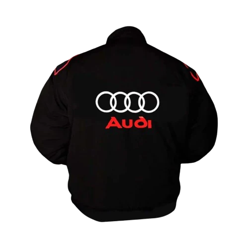 Audi Sport Racing Jacket Black and Royal Blue Motorsport Style Edition