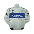 BMW Petronas Racing Jacket White and Royal Blue Motorsport Style