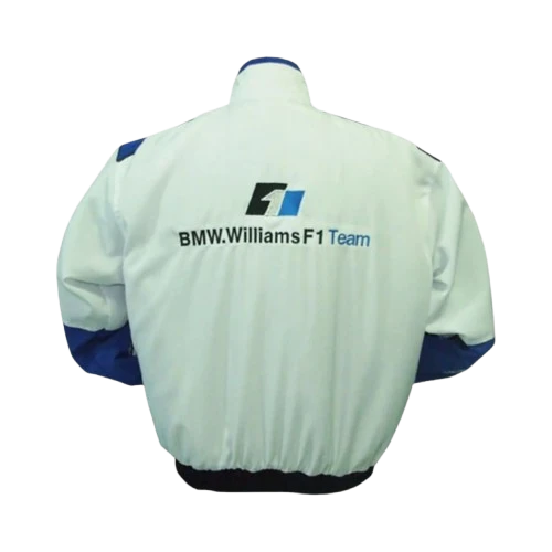 BMW RBS F1 Racing Jacket White and Royal Blue Motorsport Style