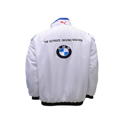 BMW Racing Jacket White Blue Motorsport Style Edition