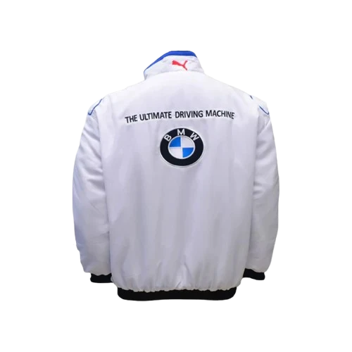 BMW Racing Jacket White Blue Motorsport Style Edition
