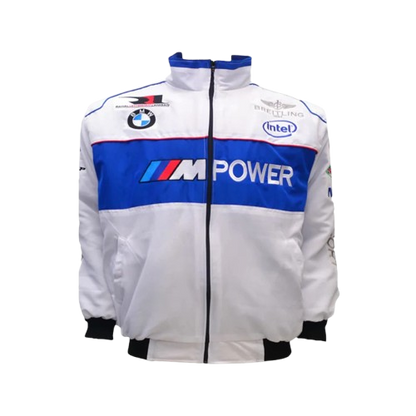 BMW Racing Jacket White Blue Motorsport Style Edition