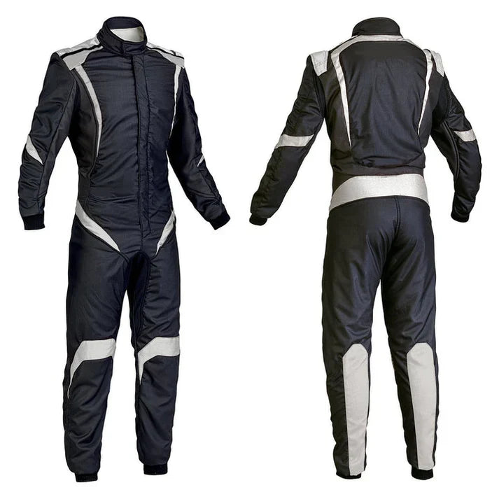 Black Go-Kart Driver Racing Wear