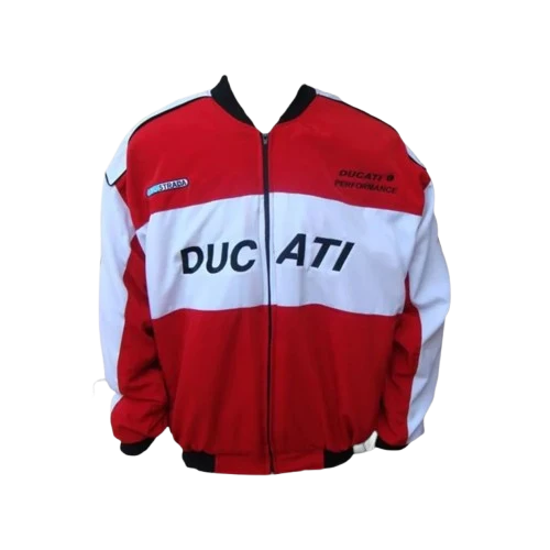 Ducati Corse F1 Inspired Jacket Red White Racing Style