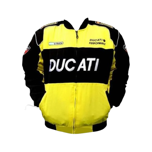 Ducati Corse Motorcycle Jacket Black Light Gray MotoGP Style