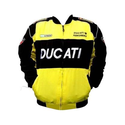 Ducati Corse Motorcycle Jacket Black Light Gray MotoGP Style
