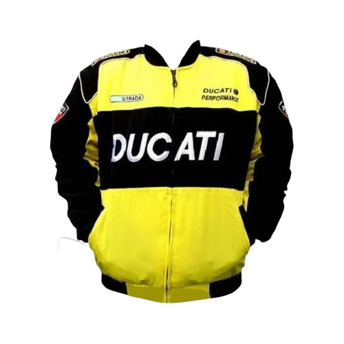 Ducati Corse Motorcycle Jacket Black Light Gray MotoGP Style