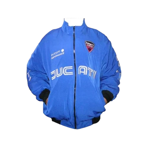 Ducati Corse Motorcycle Jacket Royal Blue Racing Wear