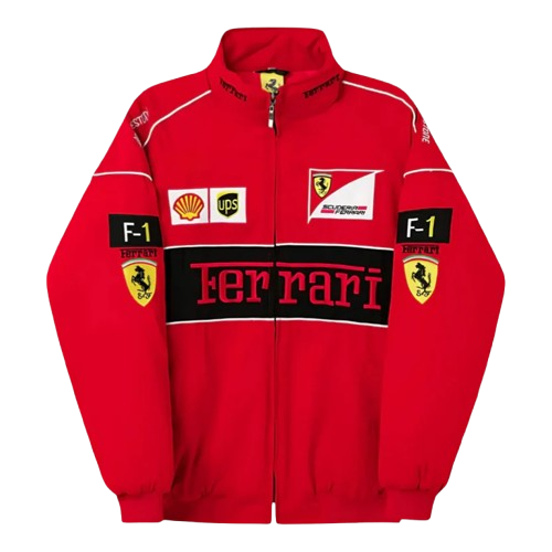 F1 Ferrari Vintage Racing Jacket - Red Edition