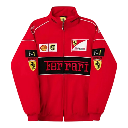 F1 Ferrari Vintage Racing Jacket - Red Edition