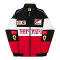 Ferrari F1 Vintage Racing Jacket - Black White Red