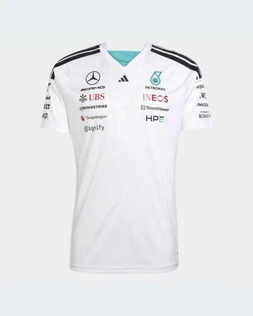 Mercedes Mens 2026 Team Driver Tee White
